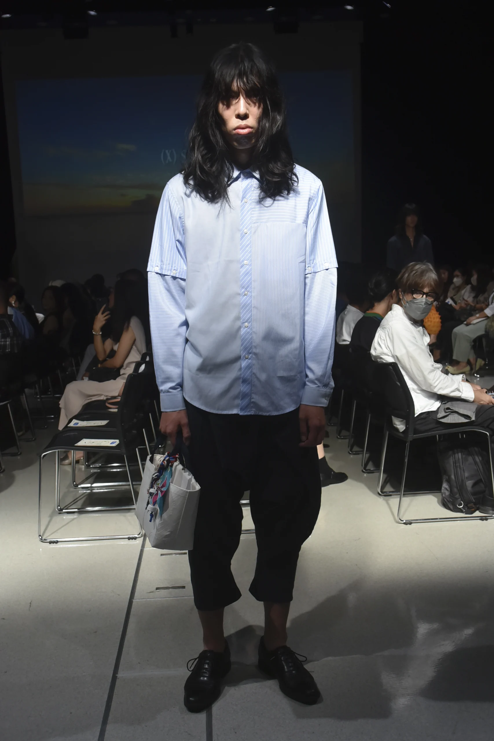 Mamoru Shirt Blue Stripe